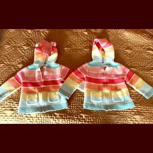 Fun colored striped baby Gap sweaters.